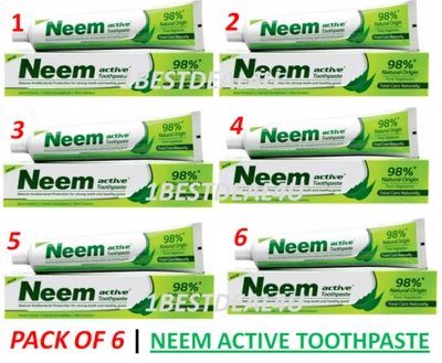 £51.55 • Buy (Pack Of 6) Neem Active Herbal Complete Care Toothpaste (200 Gm)