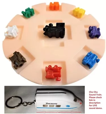 Mexican Train Domino Cho Cho Steam Engine Sound Starter 6  Hub Center 8 Markers • $14.95