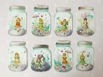 Captured Fairy Card Toppers - Mason Jar Fairies Make Your Own Cards Tags • £2.90