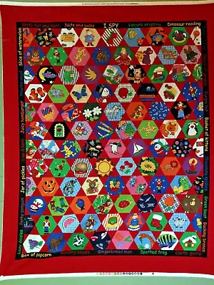 VTG  I SPY  Children`s Cheater Quilt Panel Bed / Wall By Dream Spinners For VIP • $15.99