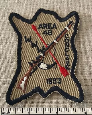 Vintage 1953 OA AREA 4B Order Of The Arrow Conclave PATCH WWW Boy Scout Camp • $57.49