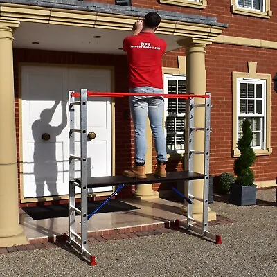 5in1 Combination Ladder - EN131 Home Master 5 In 1 Aluminium Platform Ladder • £149.99