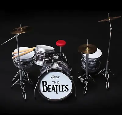 AXE HEAVEN Fab Four Classic Oyster Ringo Starr MINIATURE Drum Set Display Gift • $44.79