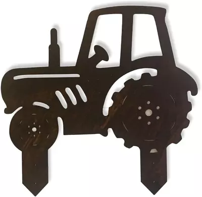 RUSTIC WAREHOUSE NORFOLK LIMITED Tractor Garden Decoration Rusted Metal Decor • £49.75