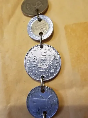 VINTAGE Coin Bracelet Chile Nederlands Mexico Barbados Sz 7.25 • $21.79