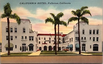 Linen Postcard California Hotel U.S. 101  In Fullerton California • $6