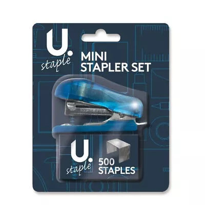 Mini Stapler Set With 500 Staples And Small Colourful Stapler Office Home School • £7.99