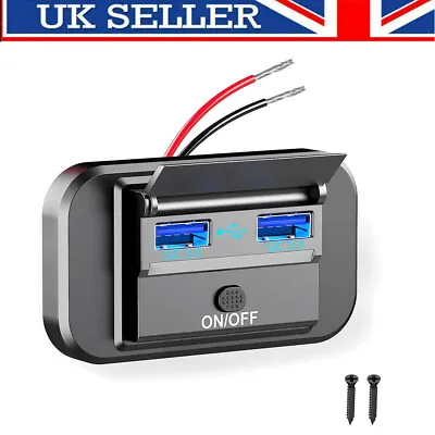 Fast Dual QC3.0 USB Charger For Campervan Caravan Motorhome Socket Adapter UK • £6.99