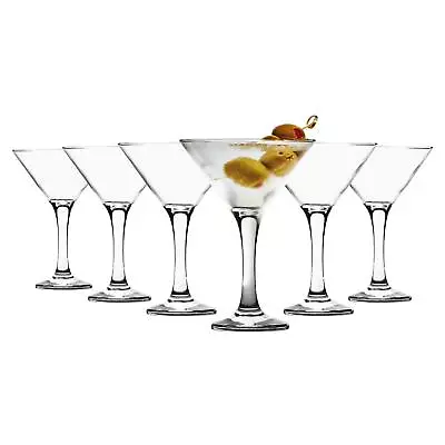 6x LAV Misket Martini Glasses Glass Party Cocktail Drinking Set 175ml Clear • £14