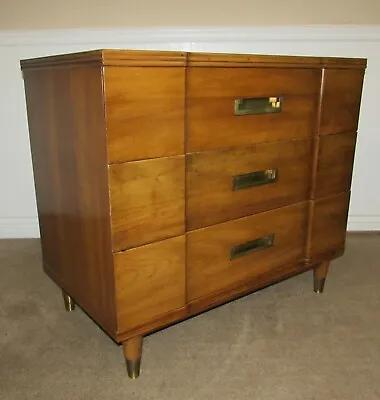 Vintage Mid Century John Widdicomb Block Front Bachelor Chest Dresser • $899