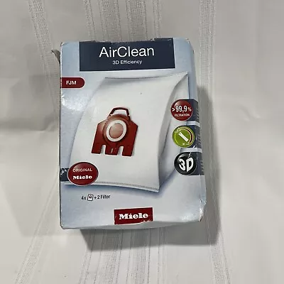 OEM Miele FJM Vacuum Bags - 3D AirClean - 4 HEPA Bags & 2 Filters Per Box   • £15.20