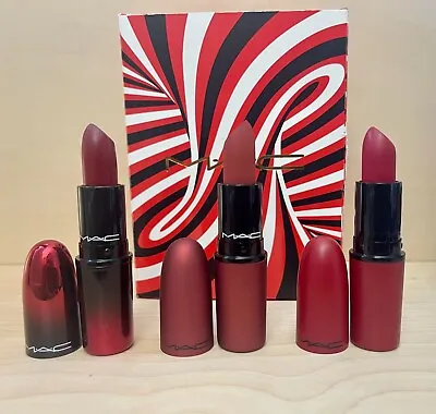 MAC KISS OF MAGIC LIP KIT 0.10 Oz./3g Each ~ 3 Full Size Lipstick ~ New In Box • $21.27