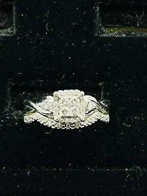 Zales 1/3 Carat Diamond Twist Shank Bridal Set In 10k White Gold.  • $375.99