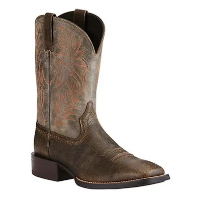 Ariat Men's Sport Western Brooklyn Brown/Ashes Boot 10019958 • $129.97