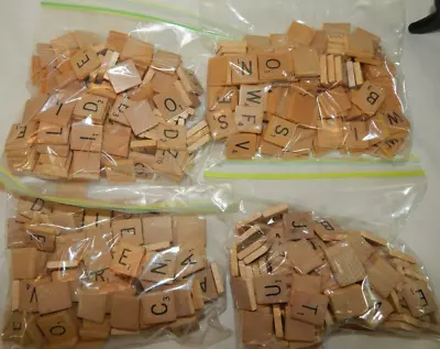 Lot Of 400 Vintage & Modern Scrabble Wooden Tiles Craft Wedding Tournaments • $19.95