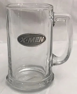 Marvel X-Men 16 Oz Glass Beer Mug With Pewter Medallion • $10