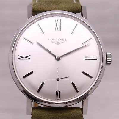 Vintage C.1967 Longines 35mm Stainless Steel Manual Mens Watch ORIGINAL Dial 302 • $599.99