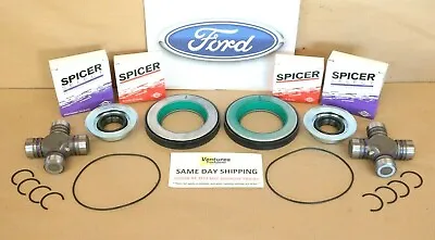 2005-2014 Ford F250 F350 4x4 Front Axle Seal Greaseable U Joint Kit Super Duty • $208.54