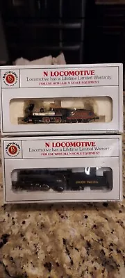 Bachmann N 51174 Central Pacific 4-4-0 & 51551 Union Pacific 2-6-2 Locomotives • $99.99