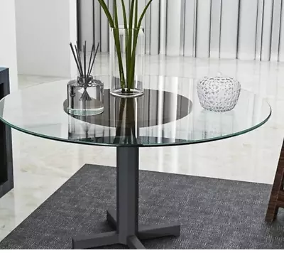 48  Round Tempered Glass Shelf Panel Table Top  1/2  Thick Flat Polished Edge • $306