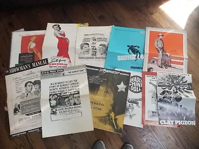 Lot Of 10+ Vintage Movie Pressbook Kits Memorabilia Silver Screen Hollywood • $72.77