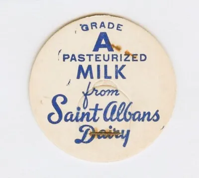 St. Albans St. Alban's Dairy . MAVERICK Cap Possibly NY. Or VT. Milk Dairy Cap • $12.95