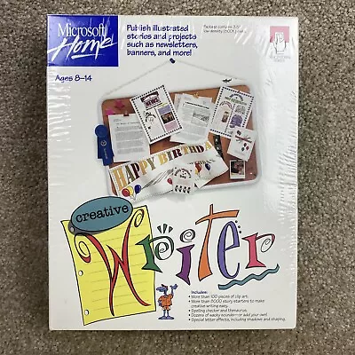 Microsoft Creative Writer 1993 Vtg Educational Software Windows Mac CD-ROM NEW • $20