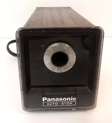 Panasonic Auto Stop Pencil Sharpener KP-77 Brown Vintage Made In Japan • $23.95