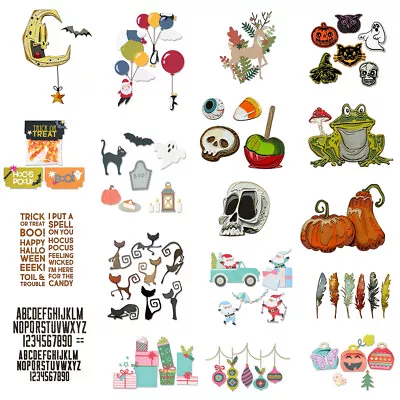 Halloween Christmas Metal Cutting Dies Stencil Diy Scrapbooking Embossing Cards • £4.31