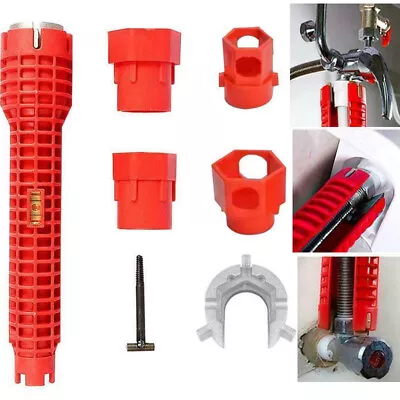 14 IN 1 Sink Wrench Tap Spanner Tool Multifunction Faucet Basin Installer Pipe • £8.51