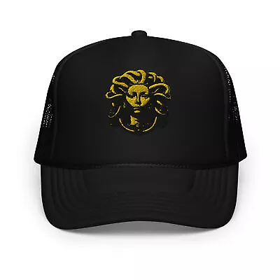 Foam Trucker Hat - Gold Custom Medusa - Unisex -  • $24