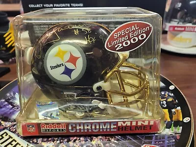 Jack Lambert Autographed Signed Steelers CHROME 24K GOLD Facemask Mini Helmet • $489.99