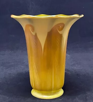 Antique Quezal Art Nouveau Floriform Glass Shade Mission Arts & Crafts Influence • $345.67
