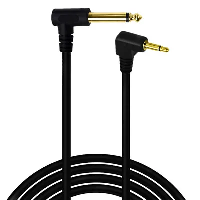 6Ft 1/4  6.35mm TS Mono Male To 1/8  3.5mm Male Plug Angle Audio Adapter Cable • $4.89