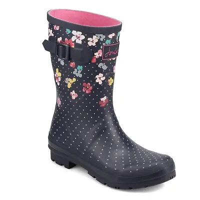 Women's Joules Mollywelly Rain Boot MOLLYWELLY-NVYB Navy Rubber Synthetic • $31.98