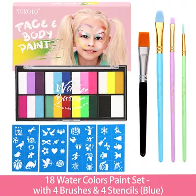 Paint Palette Set 18 Colors Set Professional Face Split Cakes Y4F0 • £12.93