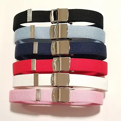 NEW Canvas Military Belt Webbed Style Metal Buckle Tactical Waistband 6 Colors • $5.75