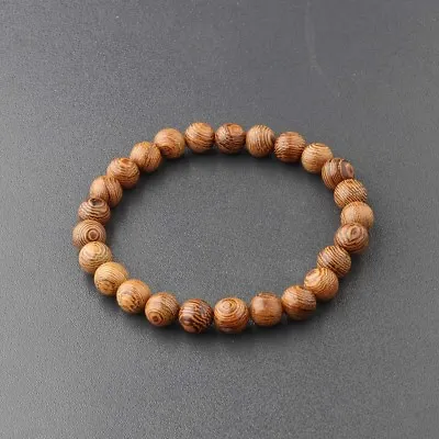 Men Women 8MM Multilayer Wooden Beaded Bracelet Jewelry Stretch Couples Bangle • $6.64