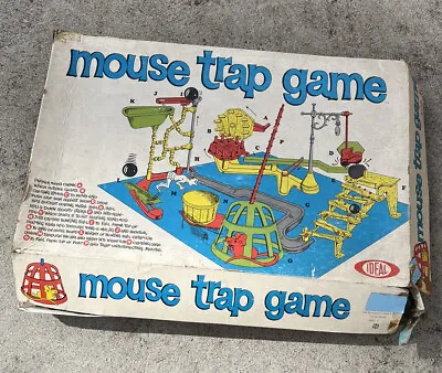 Vintage Mouse Trap Board Game By Ideal And In Original Box  Parts • $6.50