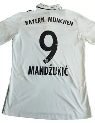 BAYERN MÜNICH 2013 2014  SHIRT JERSEY ADIDAS  MANDZUKIC #9 Sz Xl • $89