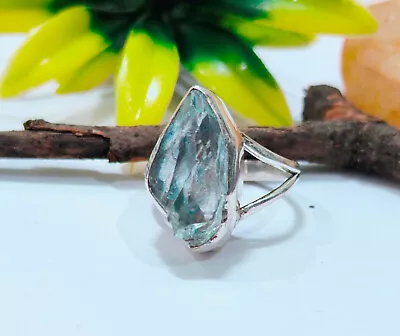 Raw Aquamarine With 925 Silver Handmade Designer Ring Jewelry Size 7.25 A887 • $16.15