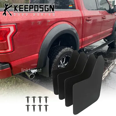 Truck Car Mud Flaps Splash Guards Flexible Fender Flares Black For Ford F-150 • $29.84