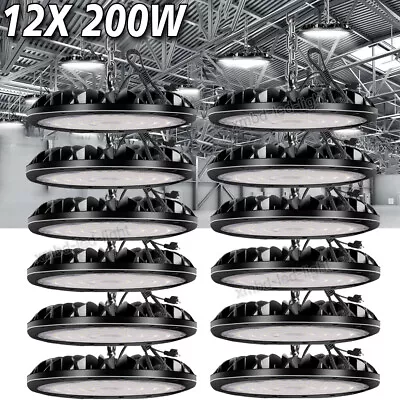 12 Pack 200W UFO LED High Bay Light Shop Industrial Commercial Factory Warehouse • $300.99