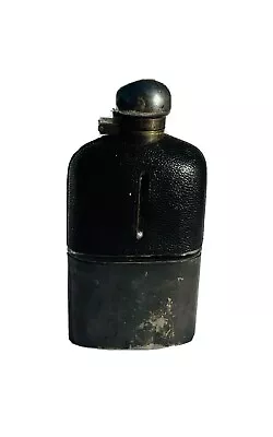 £7 • Buy Vintage Glass Hip Flask & Cup On Base By G & J. W. Hawksley Sheffield 