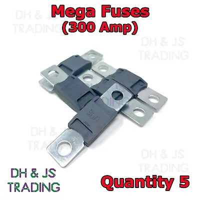 £9.95 • Buy 5x 300 Amp MEGA FUSE 12v 24v 32v 300a Grey We Stock All Sizes & Fuse Holder
