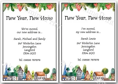 Personalised Change Of Address House Moving New Address New Home Cards X10 J477 • £3.85
