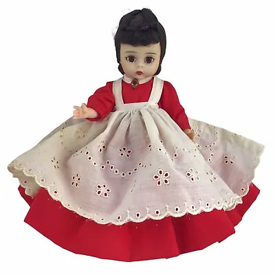 Madame Alexander 8  Doll Little Women Jo Red Dress Cameo Straight Leg Tagged U22 • $20