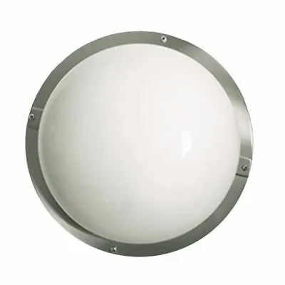 £12.99 • Buy Eterna IP44 16W 2D Low Energy Ceiling Fitting~Brushed Nickel~D143~To Clear