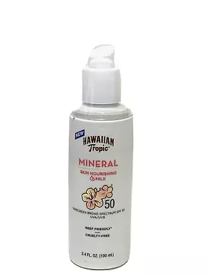 Hawaiian Tropic Mineral Sun Milk Body Lotion 3.4 Fl Oz SPF 50 Exp 07/2023 • $7.01