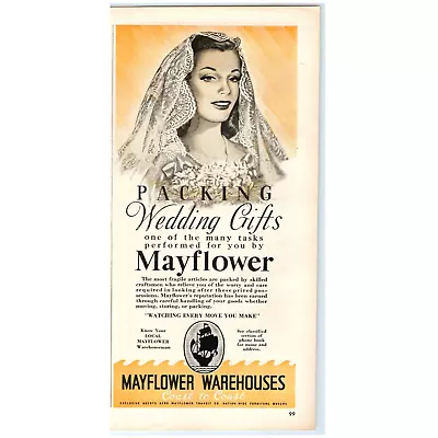 1948 Print Ad Mayflower Warehouses Packing And Moving Company Wedding Veil! • $17.99